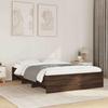 Bed Frame Without Mattress Brown Oak Look 120 X 200 Cm Engineered Wood