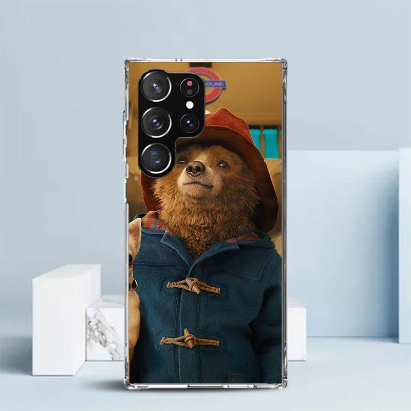 Cute P-PaddingtonS Bear Soft Cover for Samsung Galaxy S25 Edge S26 S24 S23 Ultra Phone Case S22 S21 Plus S20 FE Print Pattern Sh