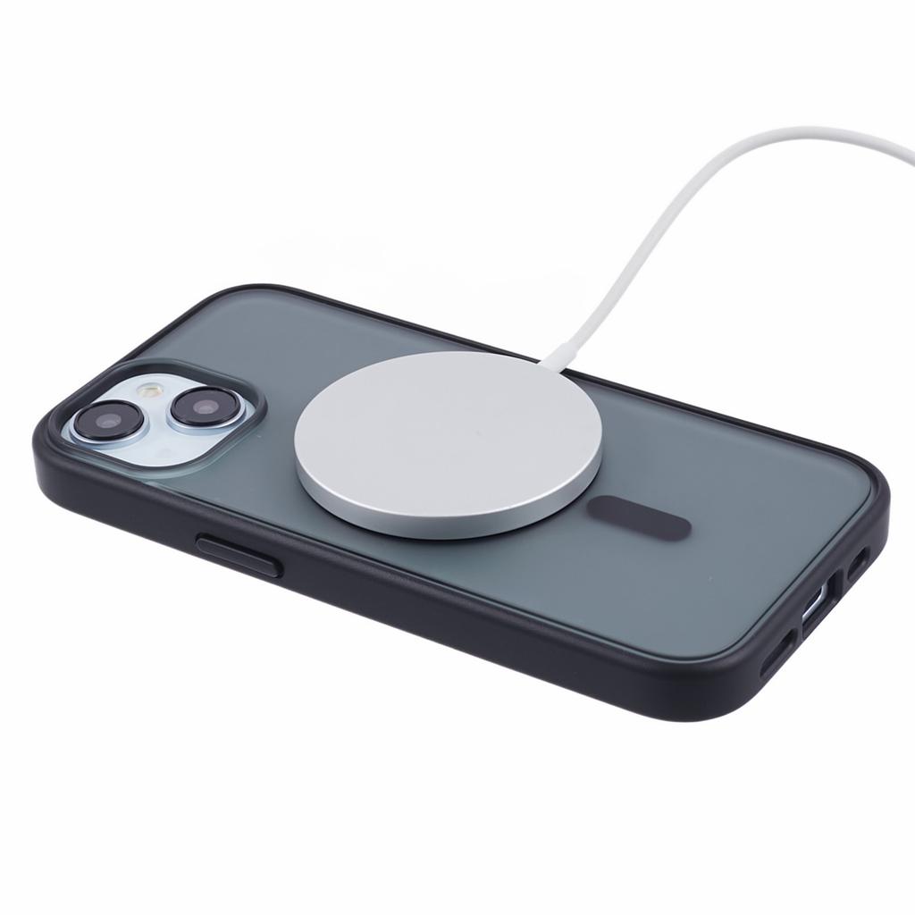 For iPhone 15 Plus Matte Phone Case Compatible with MagSafe PC+TPU Back Cover
