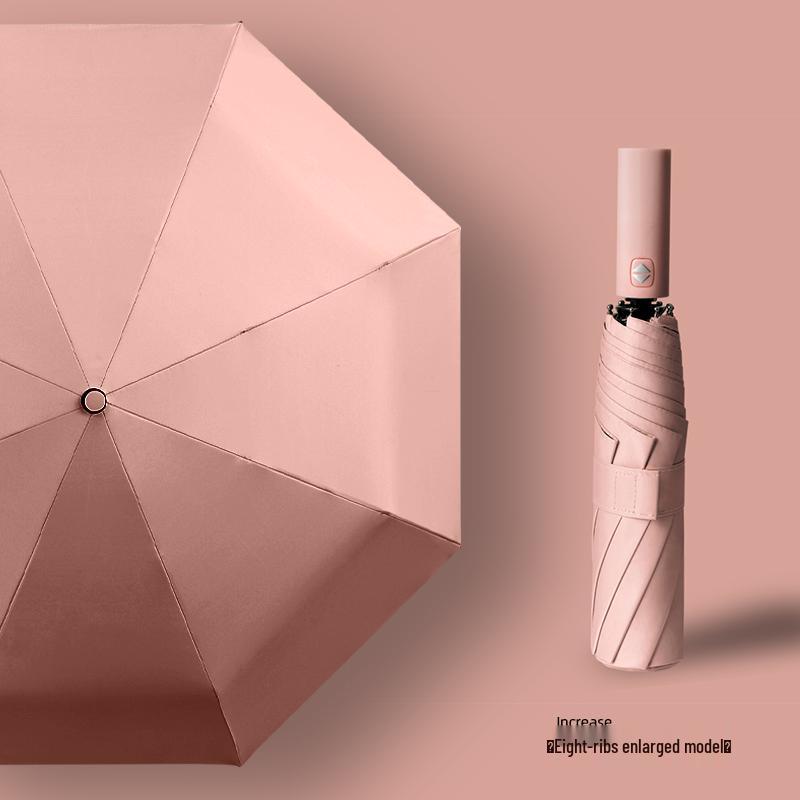 Large Women's Automatic Umbrella: UV Protection, Sunshade, Sturdy, Foldable, Suitable for Sun and Rain