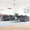 Vidaxl 2-Cz. Relaxation Set With Cushions, Dark Grey, Velvet