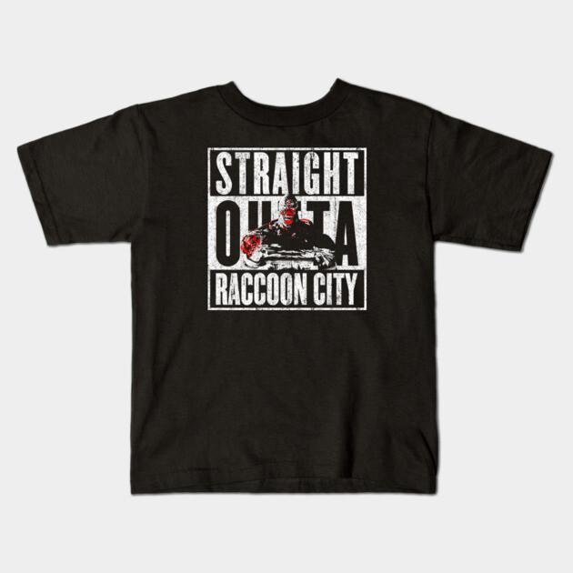 Boys Girls Soft Cotton Graphic Tees Straight Outta Raccoon City T-shirt Breathable Daily School Wear Kids T-Shirts