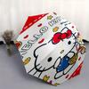 Hello Kitty,Food Automatic Folding Umbrella-Simple 8-Rib Design, Bright Cartoon Pattern, Durable Iron Frame, Suitable For Travel, Outdoor, B