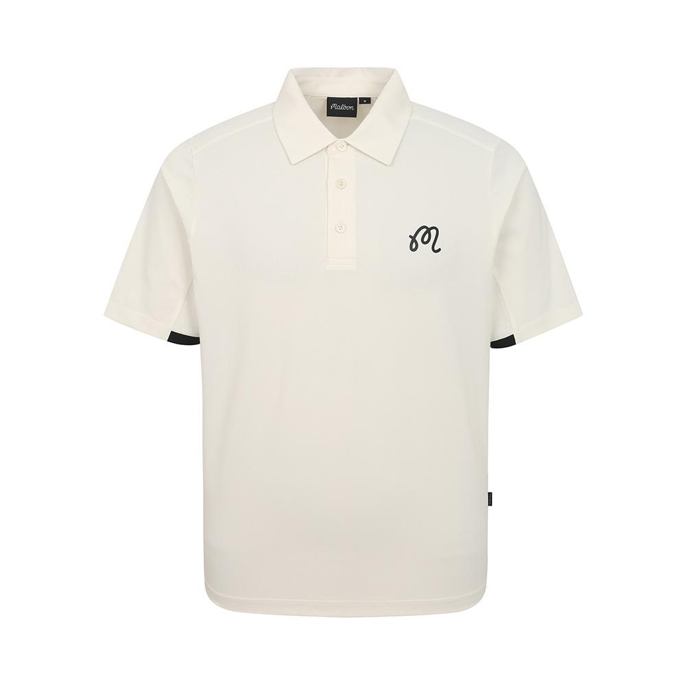 MALBON GOLF One-Point Summer Polo Shirt Cream (Man)