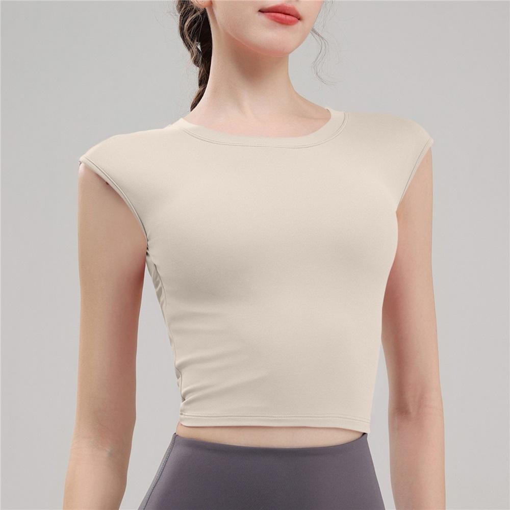 

Интегрированный спортивный бюстгальтер для йоги для женщин, Высококачественный, Удобный, Красивая спина, Фитнес-жилет, Облегающий бюстгальтер для йоги с круглым вырезом, Носится поверх одежды XL белый