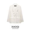 Fashion Style 2024 Fall and Winter New Women's Texture Double Breasted Lapel Long Sleeve Suit Coat 9104960