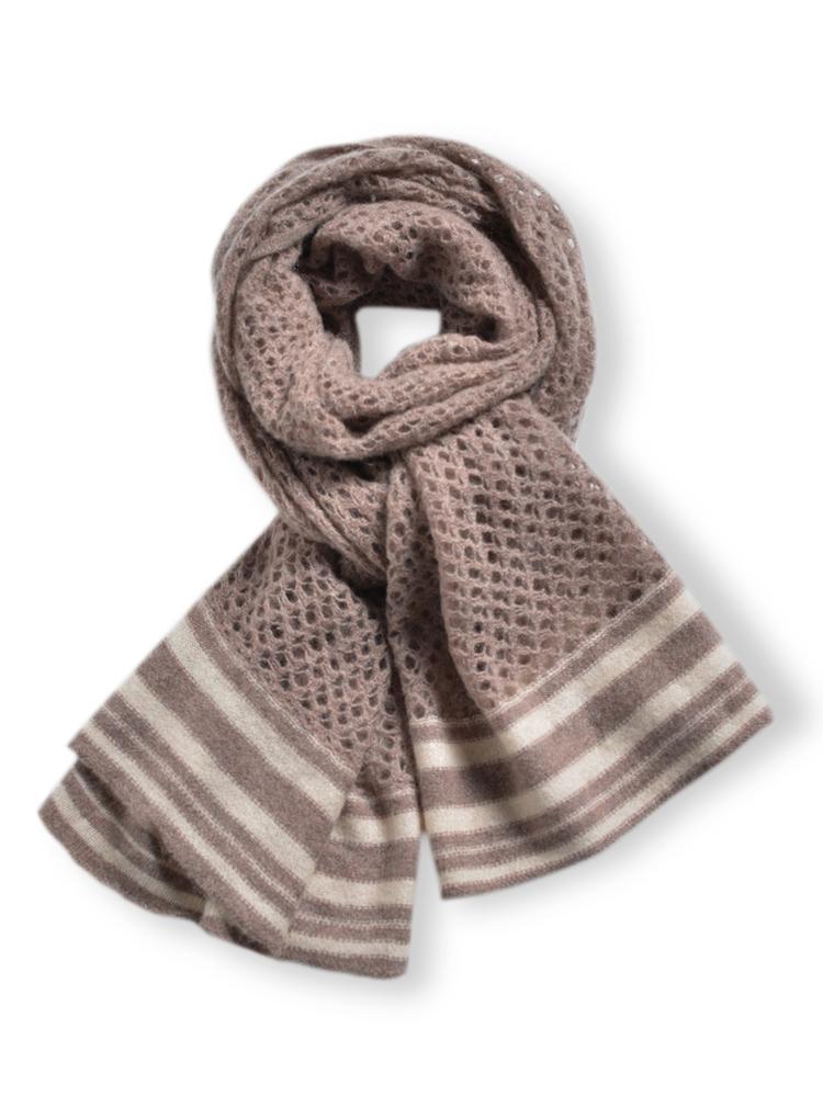 

Ladies 100%Cashmere Hollow Out Contrasting Knitted Shawl Autumn And Winter Color Blocked Jacquard Scarf Neck Protection Scarf верблюд