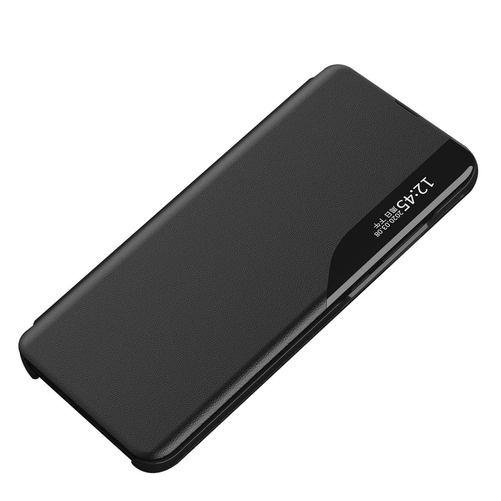 Etui Eco Leather View Case elegancki futerał z klapką i podstawką na iPhone 16e - czarne