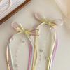 Hairpin Multi-Layer Satin Ribbon Bow Beads Long Tassel Hair Clip Ballet Style Stable Clamping Hair Pin Hair Accessories
