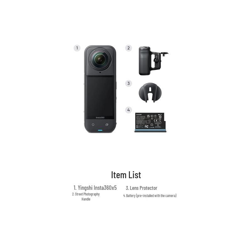 Insta360 X5 Flagship 360 Action Camera (CN version)