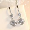 925 Sterling Silver Earrings Temperamental Long Eardrops Women's Four-Leaf Clover Personality Hipster Ear Studs Earrings