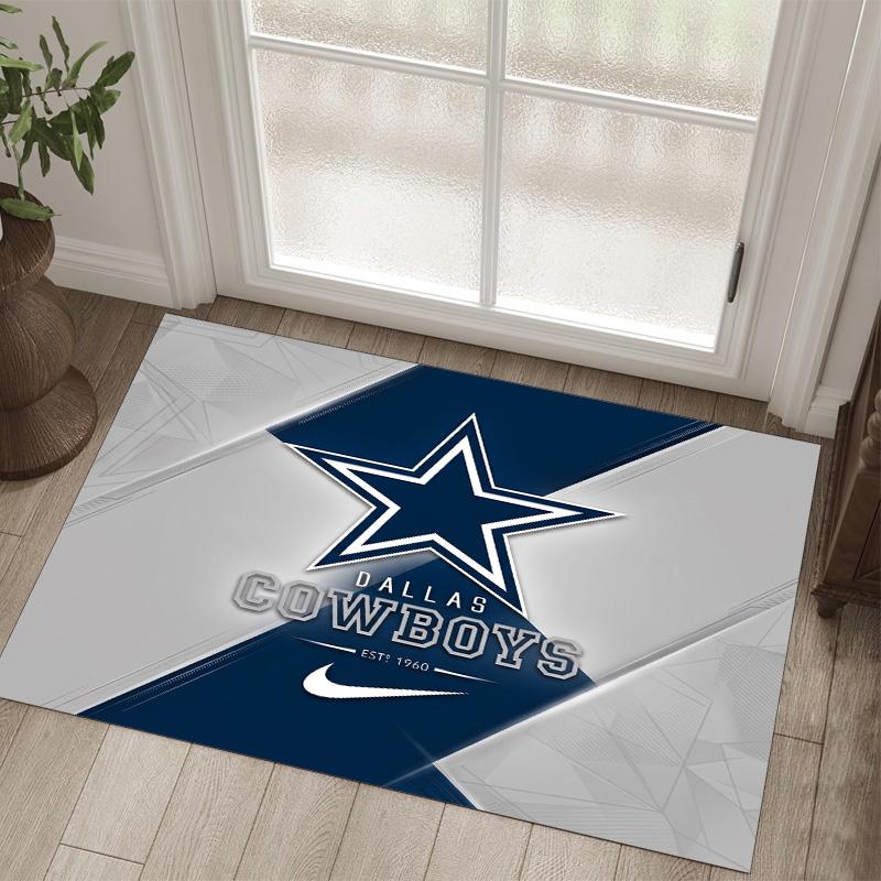Tappeto in velluto di cristallo design Dallas Cowboys Accogliente Non?Tappeto Stampato Antiscivolo per Camera da Letto Soggiorno Ingresso