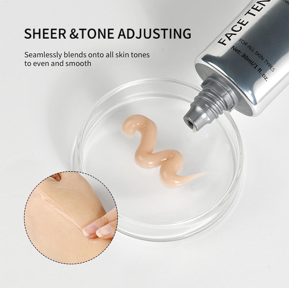 Crème Tenseur Visage Base No-Filter Tenseur de Peau Instantané Raffermisseur de Peau Base de Maquillage Pour le Visage Floutant Base de Maquillage Visage