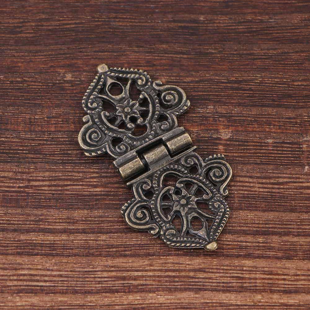 Door Wooden Box Lace Zinc Zinc Alloy Mini Chinese Style Antique Butt Hinges Hollow Flower Furniture Hardware
