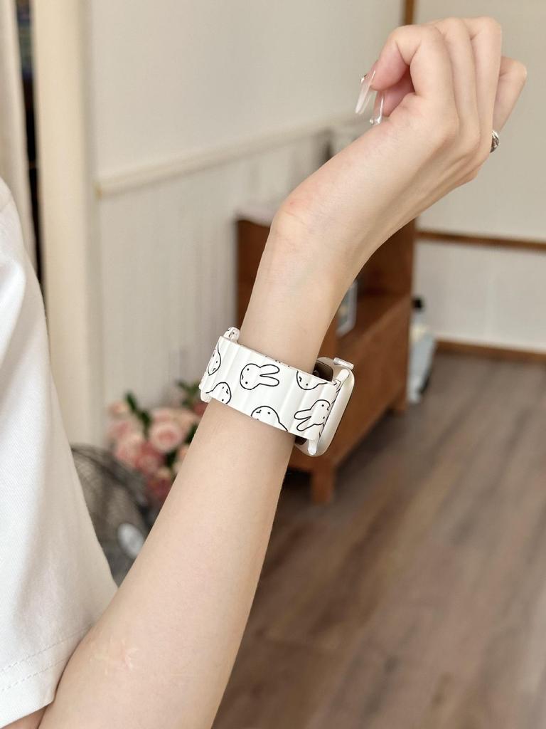 Compatible Silicone Magnetic Watch Band for Apple Watch SE 10th Gen/Ultra