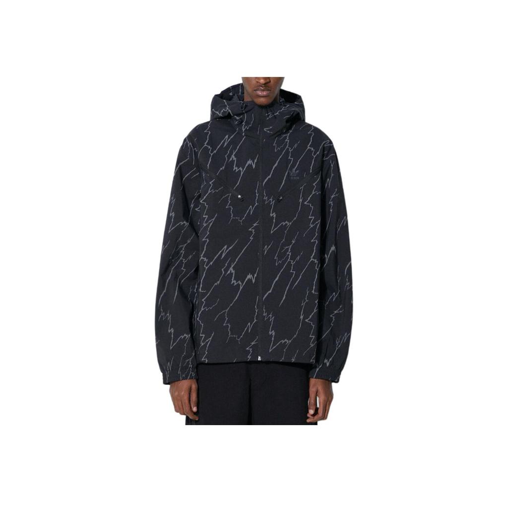 adidas Originals Montreal Print Windbreaker Jacket Men Jackets Black IM9878