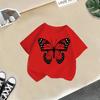 T-shirt décontracté à manches courtes pour enfants - T-shirt d'été ample pour filles avec nœud