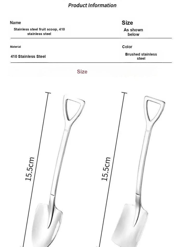 4 pcs Stainless Steel Watermelon Spoon Ladle Scoop Spoon for Home Creative Dessert Eating Watermelon Special Spoon Cute Ladle Soup Spoon