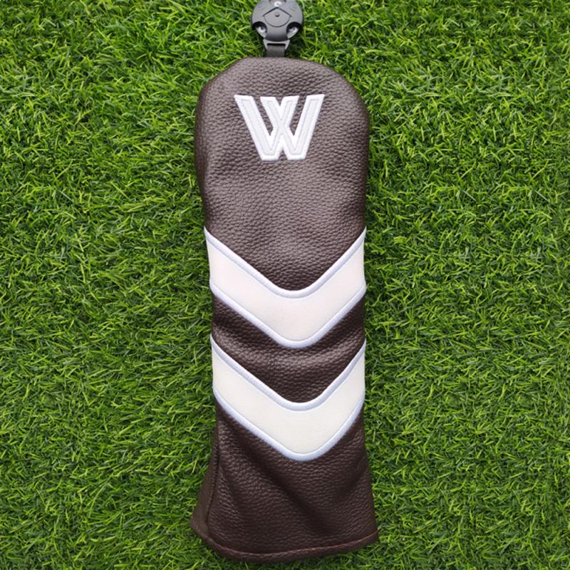 Golfschläger Schlägerhaube Universal PU-Leder Groß gestreift Golfholz Schutzhaube Putter