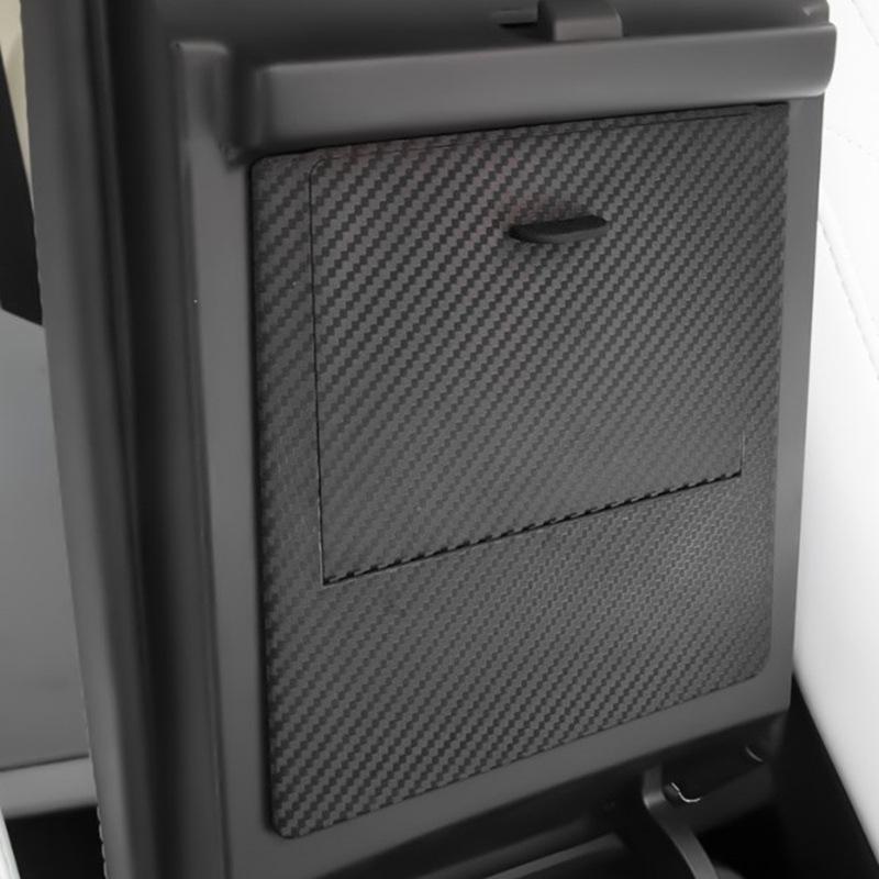 Tesla Model 3/Y Carbon Fiber Armrest Storage Box - Black Accessory