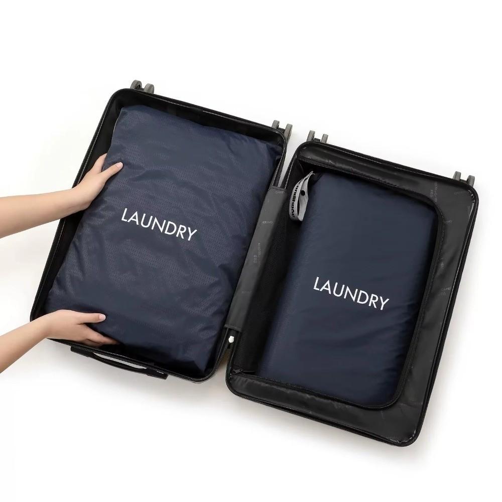 Waterproof Travel Clothes Storage Bag Solid Color Laundry Storage Bag Portable Clothes Bag Travel