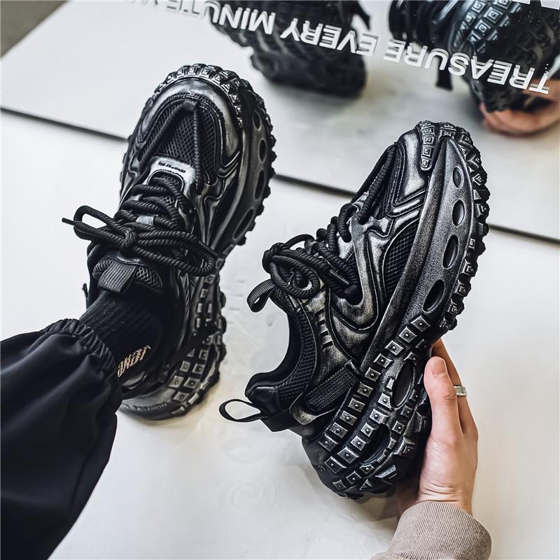 New Classic Men's Sneakers Fashion Versatile Breathable Casual Shoes Outdoor Height Increasing Thick Bottom Sports Running Shoes