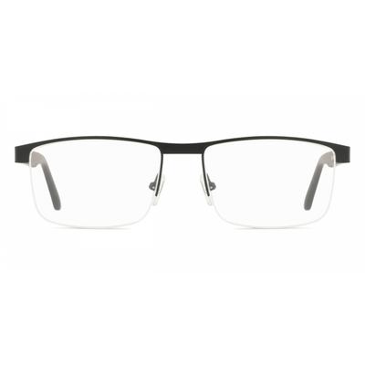 Semi Rimless Rectangle Black Tim 982 Fashion Unisex Eyeglasses