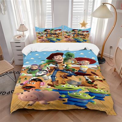 Toy Story Characters Print 3Pcs Bedding Setduvet Cover With 2 Bedropillowcase Home Birthday Gift
