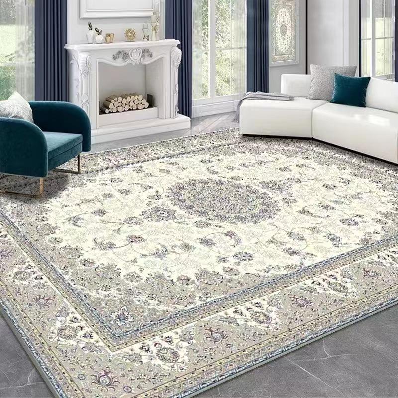 

vikama French retro Persian carpet door non-slip mat living room sofa tea table crystal velvet large carpet bedroom bed rug 40cmx60cm