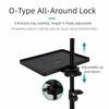 Universal Plastic Microphone Stand Tray Black Adjustable Clamp Phone Holder Tray Holder Live Streaming
