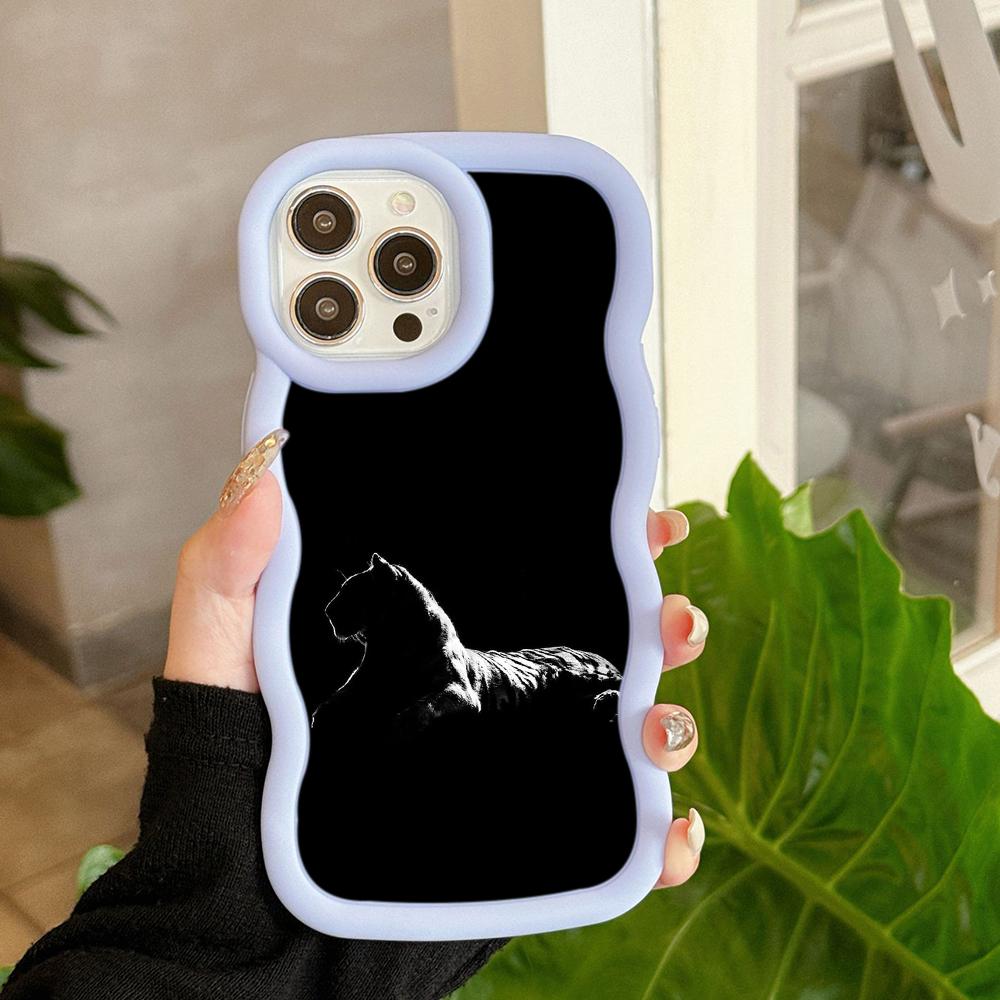 Ae86 Lion Black Design Art Protective Phone Cases for Samsung S24 Plus S23 Ultra A14 A55 A06 Honor X9b Motorola OnePlus Big Wave TPU Back Cover