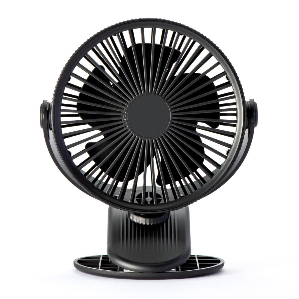 LACITA ENERFAN Portable Magnetic Desk Fan with USB Rechargeable Manual Oscillation Clip-On 360-Degree