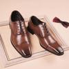 New Leather British Dress Leather Shoes Men's Engraved Brock Gentlemen's Shoes Wedding