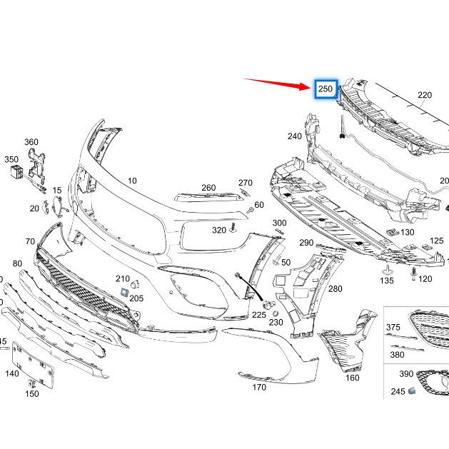 Front Bumper Upper Cover for Mercedes-Benz GLB W247