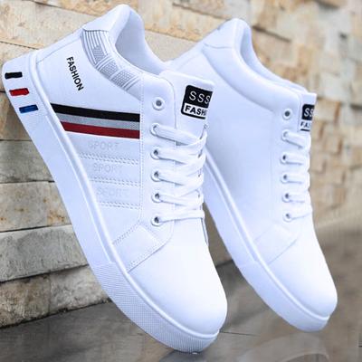 Zapatillas Vulcanizadas Blancas Planas para Hombre Zapatos Cómodos con Cordones Hombre Otoño Primavera Zapatillas Talla Grande 48