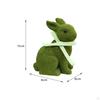 Jolie Statue de Pâques Figurine Lapin Sculpture Animale en Résine Artisanat pour Étagère Table de Fête