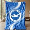 Coperta in Flanella con Stampa Calcio Brighton & Hove Albion, Coperta Morbida Calda Leggera per Divano Letto Campeggio