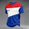 Men's Casual Top with France Soccer Graphic Print for Everyday Wear