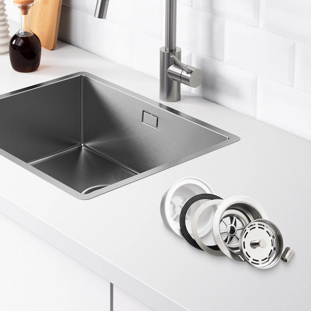 For Sink Opening 70-80mm Waste Kit Sink Strainer Drain Diameter 90mm High Quality PP Silver Sink 1 X Brand New