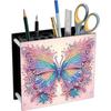 Porte-Crayons en Acrylique Forme Spéciale Arbre Peinture Diamant Organiseur de Crayons Strass Organiseur de Stylos Ornements de Bureau pour Filles