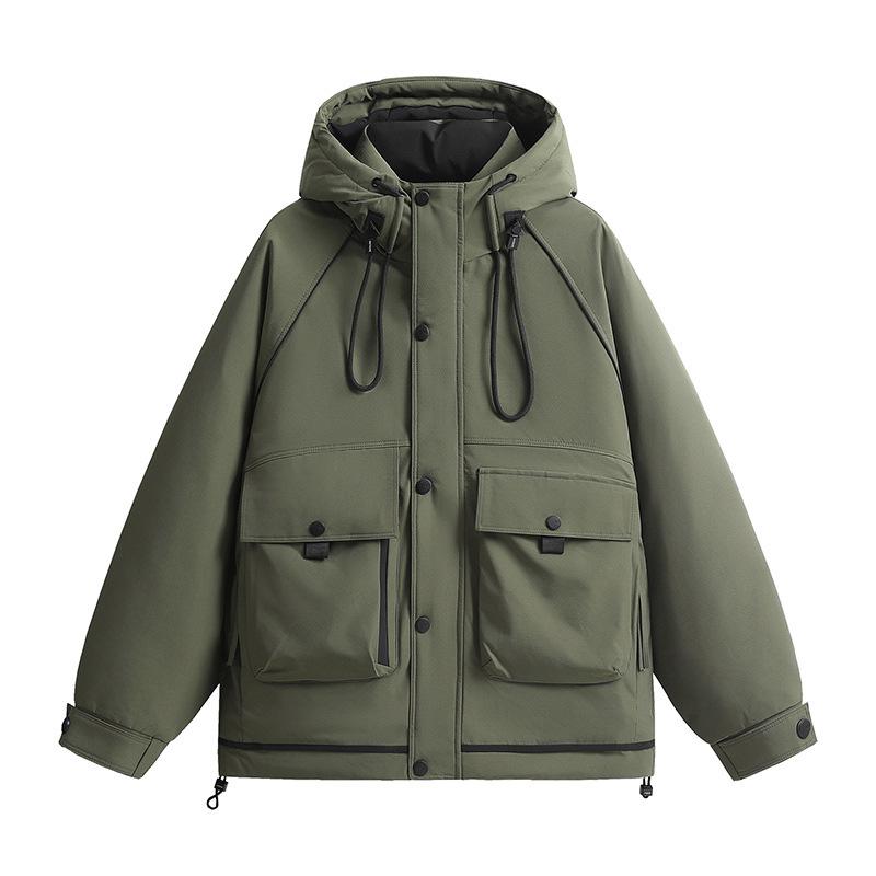 Men's High-Quality Cold-Proof Down Workwear Jacket - Convertible American Outdoor Design