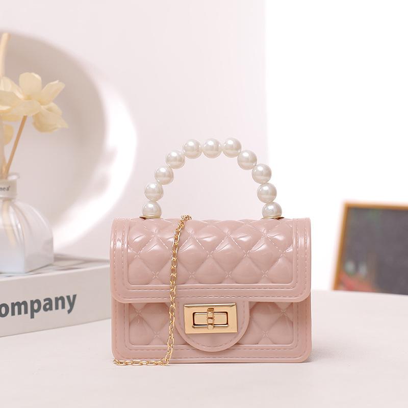 

Pearl bag cheap mini bag handbag children s bag silicone jelly bag рожевий