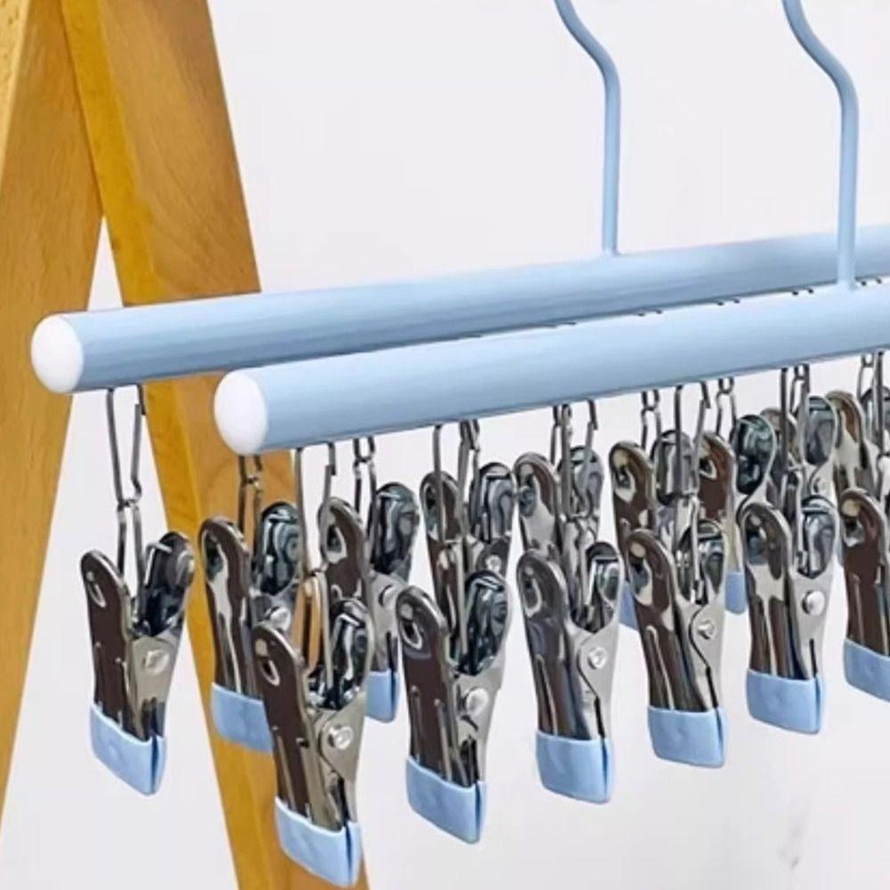 10 Clip Clothes Hanger Non-marking Clothes Drying Rack New Sock Clip