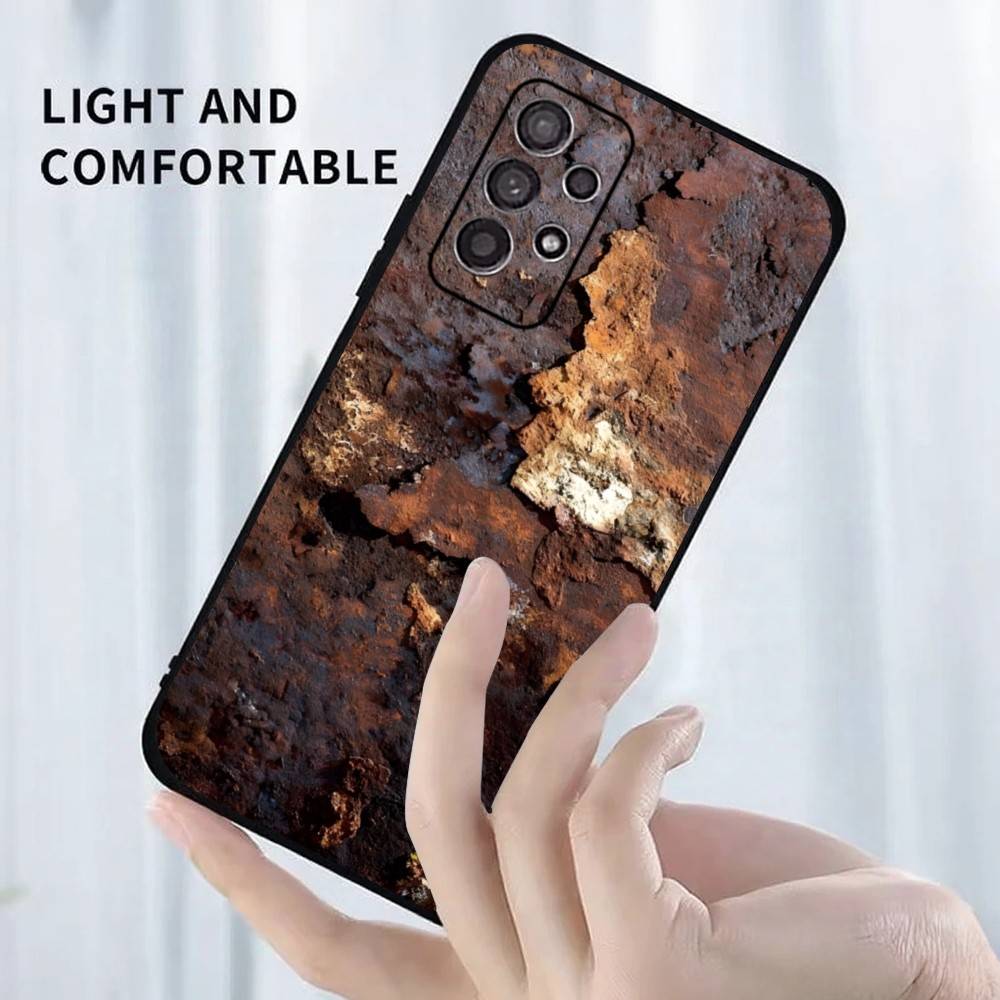 Retro Industrial Style Rusty   Phone Case For Samsung S25,S24,S23,S22,S21,S20,S10,Ultra,Plus,Lite,FE,Soft Silicone Black Cover