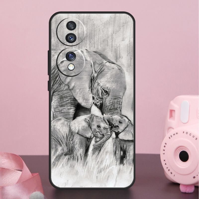 Cute Elephant Case For Honor Magic 8 Pro 5 6 7 Pro X9a X9b X9c X9d X8a X8b X8c 50 70 90 200 400 Lite Cover