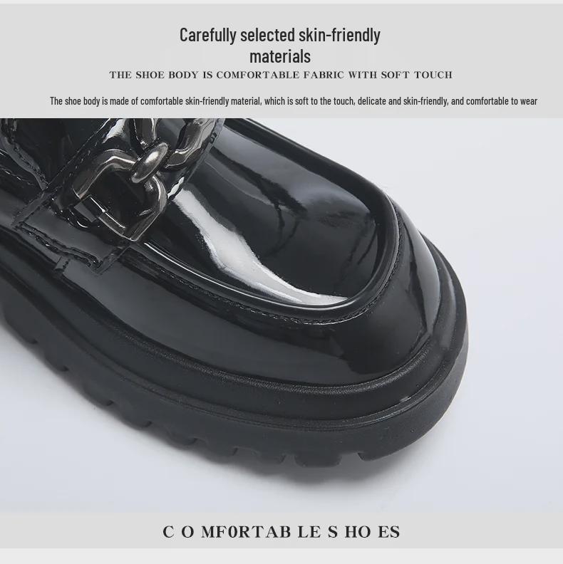 Damskie Loafersy na Grubej Podeszwie Sznurowane 2025: Wszechstronny brytyjski styl na wiosnę i lato