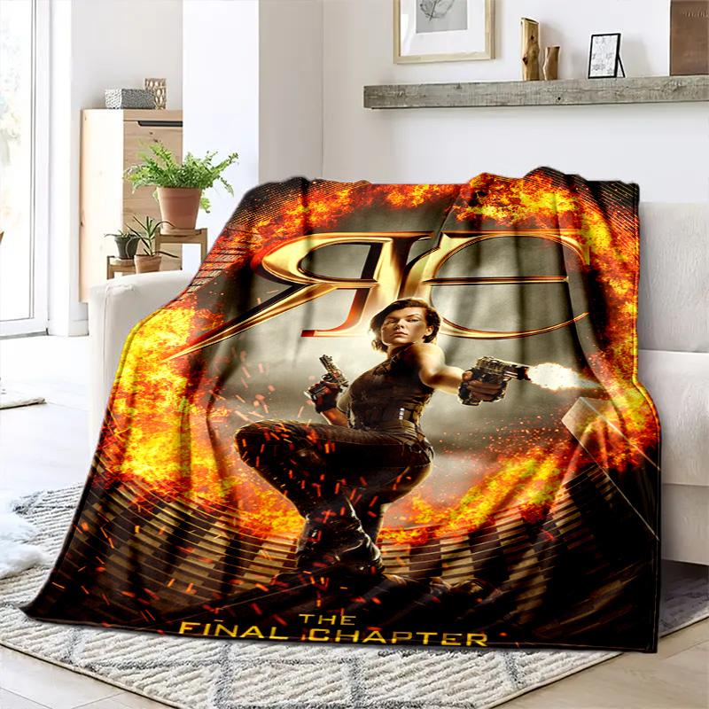 The Sci-fi Game Resident Evil Features the Umbrella Corporation Blanket a Soft Home Furnishing Nap Decoration a Warm Sherpa Blanket for All Seasons U1
