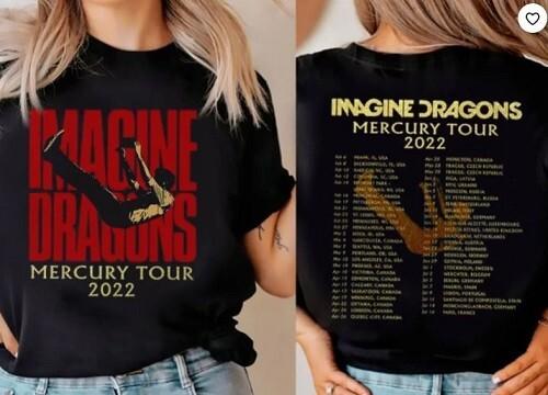 

Imagine Dragons Mercury Tour 2022 Vintage TShirt Mercury Tour 2022 Shirt Unisex T-Shirt XXL