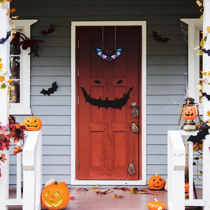 Halloween Window Sun Catcher Halloween Bat Decor For Home Handcrafted Halloween Horror Home Decorations For Home Kitchen