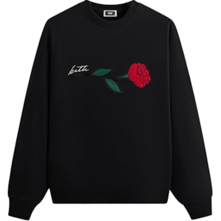 

Kith Signature Rose Crewneck Black Men Tops KHM033164-001 M